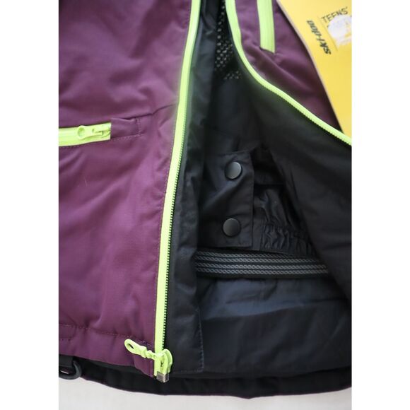 Ski-Doo Teens' Sz 8 Deep Purple Particle Waterproof Winter Snow Jacket - Picture 12 of 16